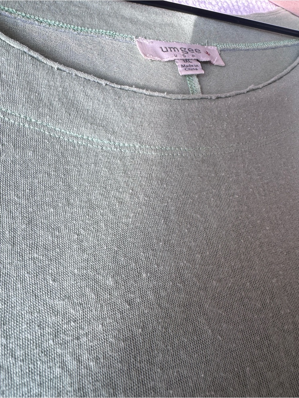 Umgee Light Sage Green Tiered Ruffle Tunic Top - Picture 15 of 16